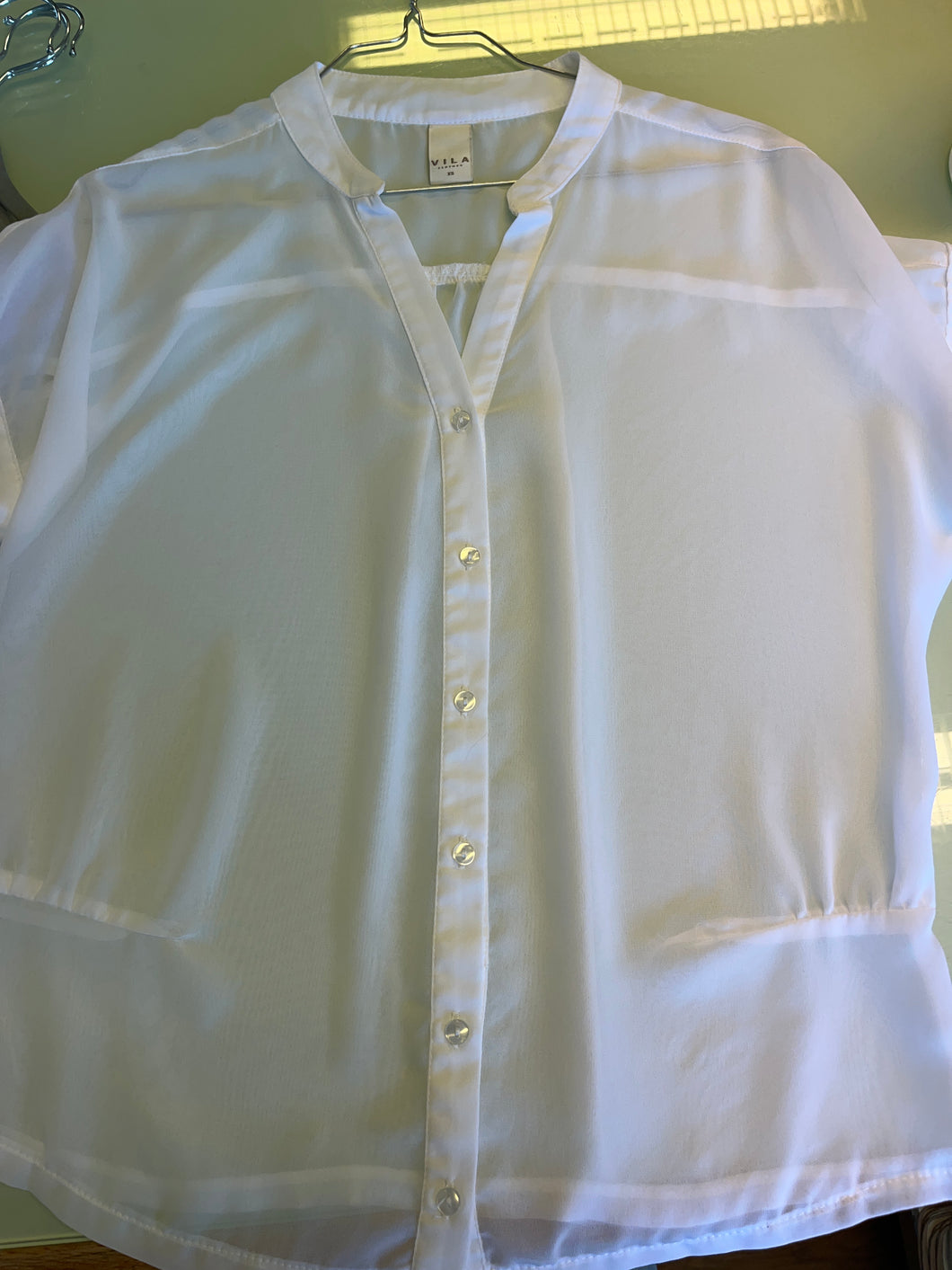 Vit blus Vila XS