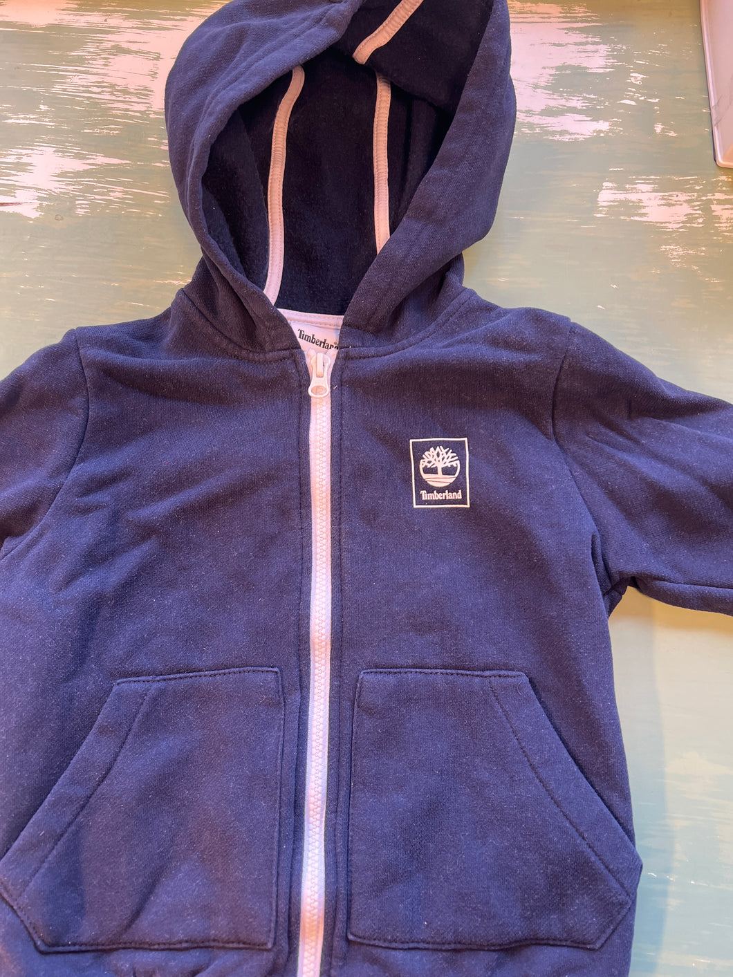 Blå hoodie timberland 114